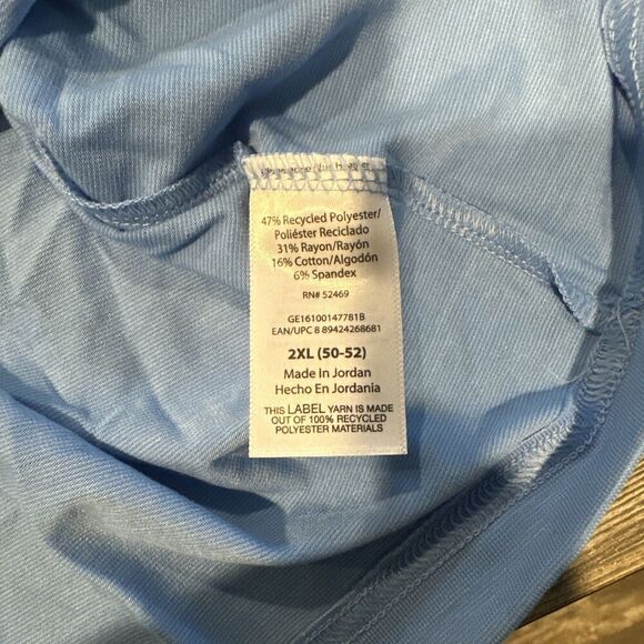 George Men's & Big Men's Blue Polo with Short Sleeves, Size 2XL. NWT. - Picture 7 of 8